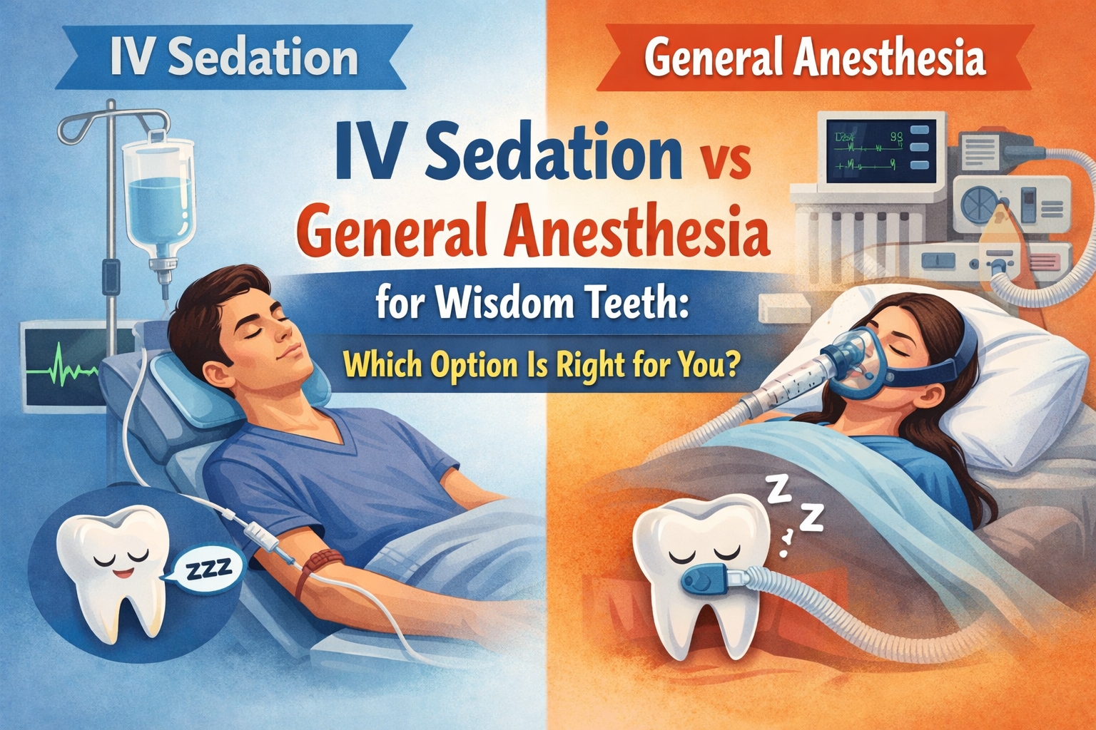 IV sedation vs general anesthesia wisdom teeth